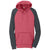 District Young Mens Lightweight Fleece Raglan Hoodie. DT196