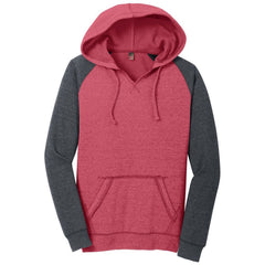 District Juniors Lightweight Fleece Raglan Hoodie. DT296