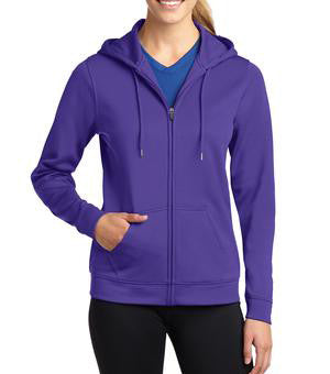 Sport-Tek Ladies Sport-Wick Fleece Full-Zip Hooded Jacket. LST238