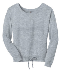 District - Juniors Core Fleece Wide Neck Pullover. DT293