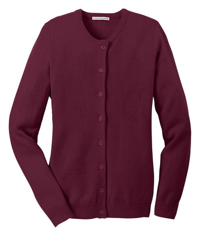 Port Authority Ladies Value Jewel-Neck Cardigan. LSW304