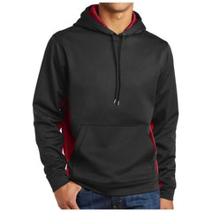 Sport-Tek Sport-Wick CamoHex Fleece Colorblock Hooded Pullover. ST239