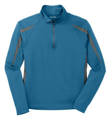Sport-Tek Sport-Wick Stretch 1/2-Zip Colorblock Pullover. ST851